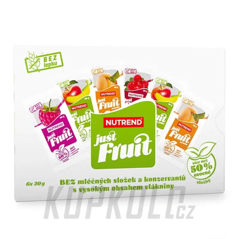 Sada tyčinek 6 x 30g NUTREND Just Fruit, mix příchutí Oblíbený