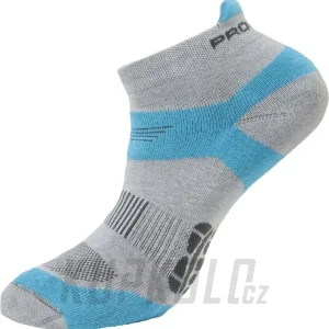 Progress Running Sox běžecké ponožky, sv.šedá/tyrkysová Časově Omezené