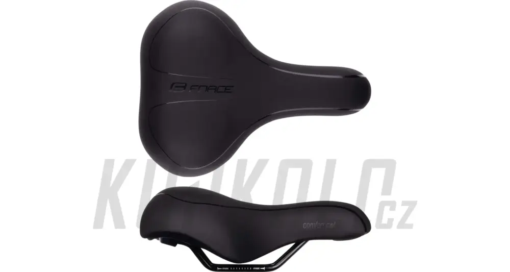 Sedlo Force Comfort Gel, dámské, turistické, černé Nejlepší Volba