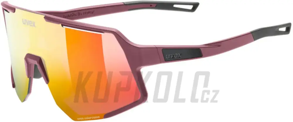 Autentický UVEX BRÝLE SEQUENZE CV BURGUNDY MATT / MIR.RED