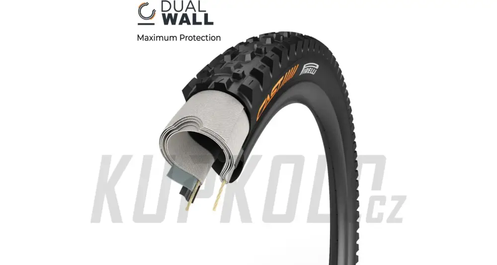 29" Plášť Pirelli CAST Protagonist DW, DualWALL, 120 tpi, SmartEVO DH, černý Novinka