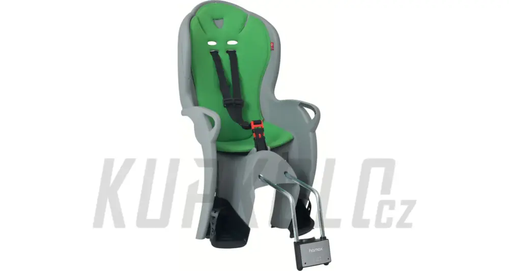 Cyklosedačka - Dětská sedačka na kolo - HAMAX Kiss Grey/Green Časově Omezené