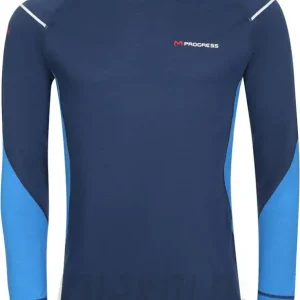 Progress Merino 170 pánské triko s dlouhým rukávem, tmavě modrá/modrá Originální