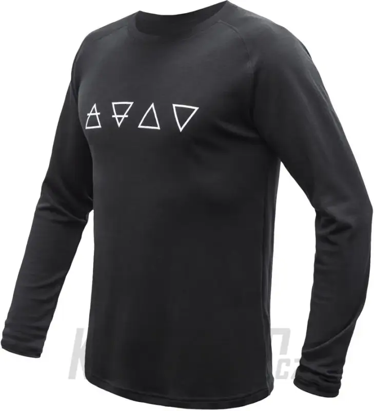 Ihned K Objednání Pánské triko Sensor Merino BLEND TYPO, dlouhý rukáv, černá