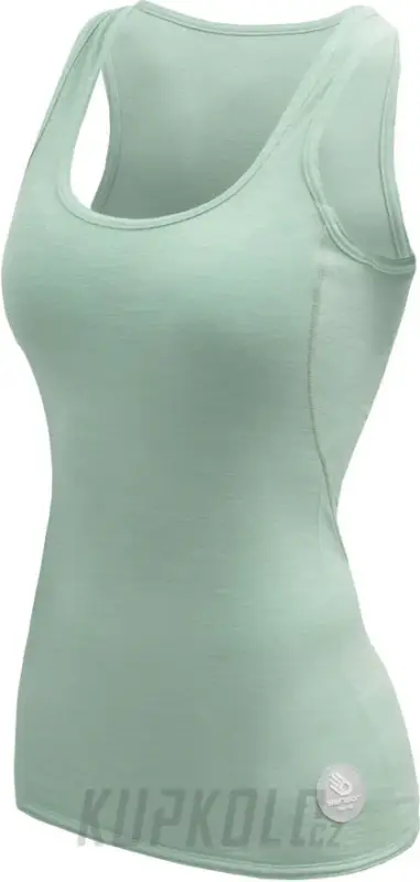 Zlevněný Sensor Merino AIR dámské triko bez rukávu, basil green