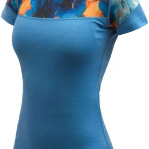 Vysoce Kvalitní Dámské triko Sensor Merino Impress, kr. rukáv - modrá/universe