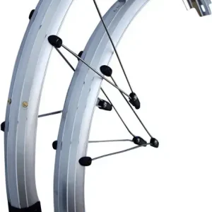 Výhodná Nabídka Blatníky set OLYMPIK 26" Lux se zástěrkou, 60 mm, stříbrné