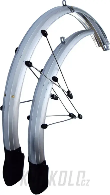 Výhodná Nabídka Blatníky set OLYMPIK 26" Lux se zástěrkou, 60 mm, stříbrné