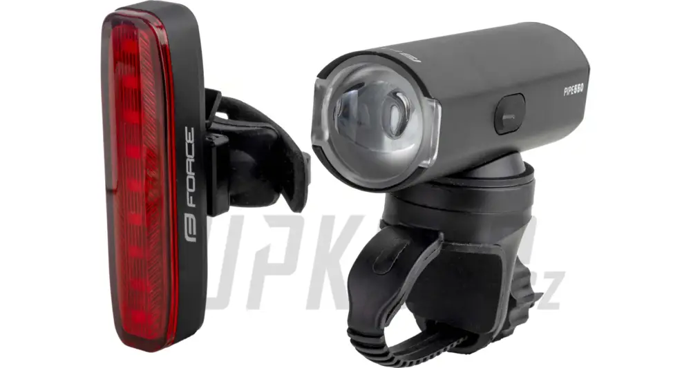 Vrácení Zdarma Sada svítilen Force Pipe USB, přední + zadní