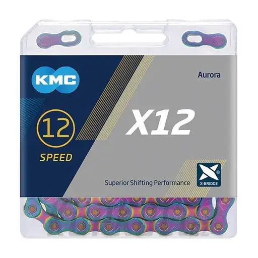 Řetěz KMC X12, 12s, 126 článků, X-Bridge, aurora modrá Výhodná Nabídka