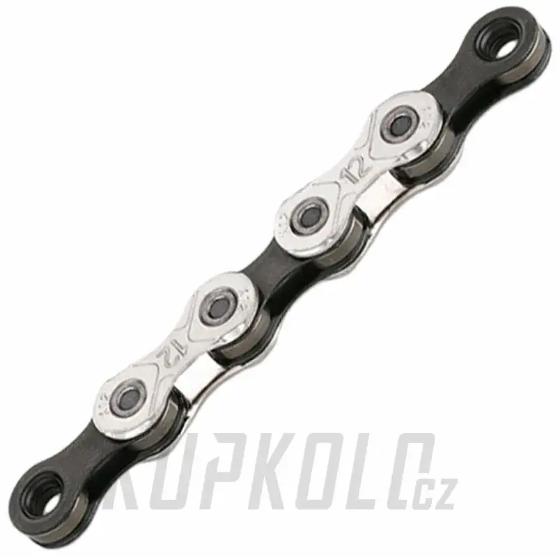 Řetěz KMC X12, 12s, 126 článků, X-Bridge, stříbrno/černý, balení PE Pouze Dnes