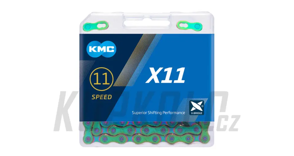 Pouze Dnes Řetěz KMC X-11, 118 článků, X-Bridge, Aurora blue