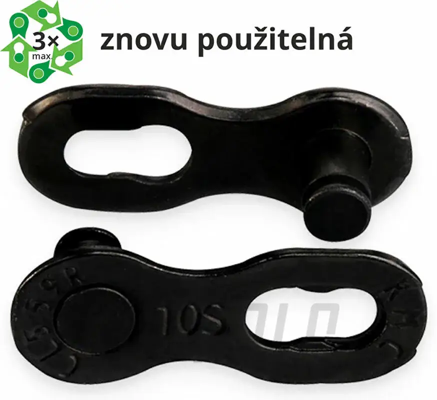 Spojka KMC 10R DLC černá pro řetěz 10s, 1ks Nejlepší Volba