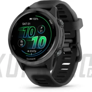 Ihned K Objednání Garmin Forerunner 570 42 mm, černá hliníková luneta, černý poloprůhledný řemínek