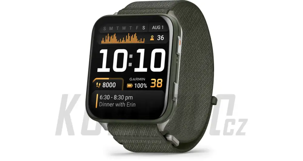 Garmin Venu® X1 tmavě zelená, titan, nylonový řemínek ComfortFit Sleva