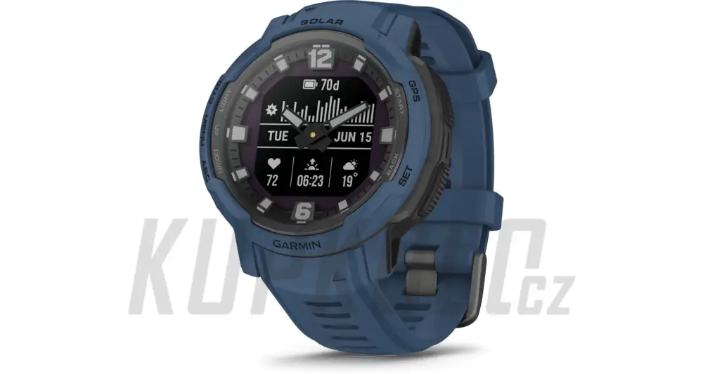 Značkový Garmin Instinct Crossover Solar, modrá