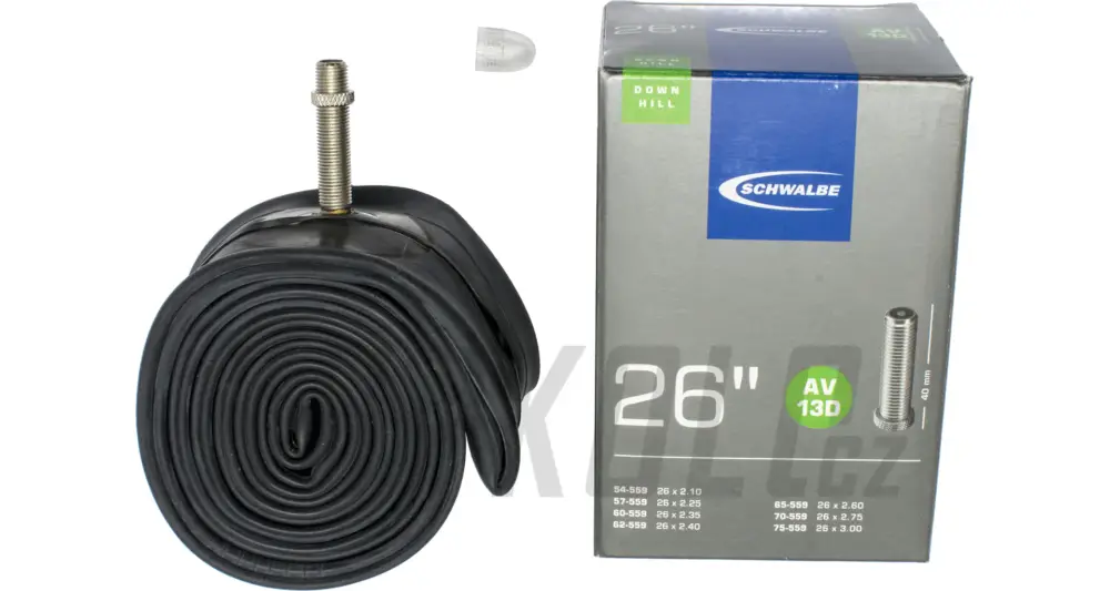 Autentický Duše MTB Schwalbe AV13 - 26x2,1-3,0 - Auto ventilek