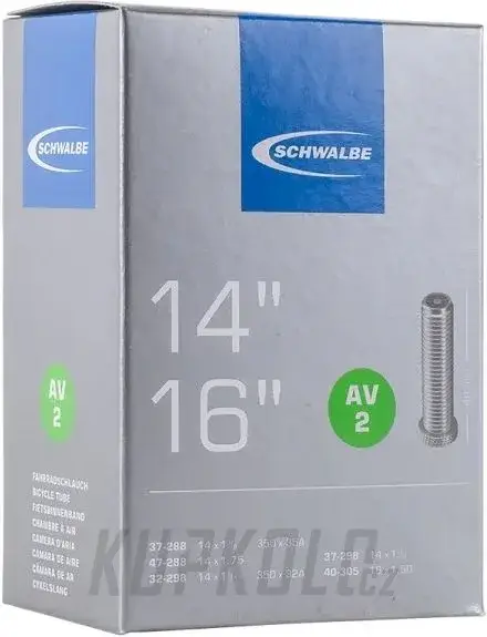 Dětská duše Schwalbe AV2 14" 16" - 37/47-288/305 AV40mm Odeslání Ihned