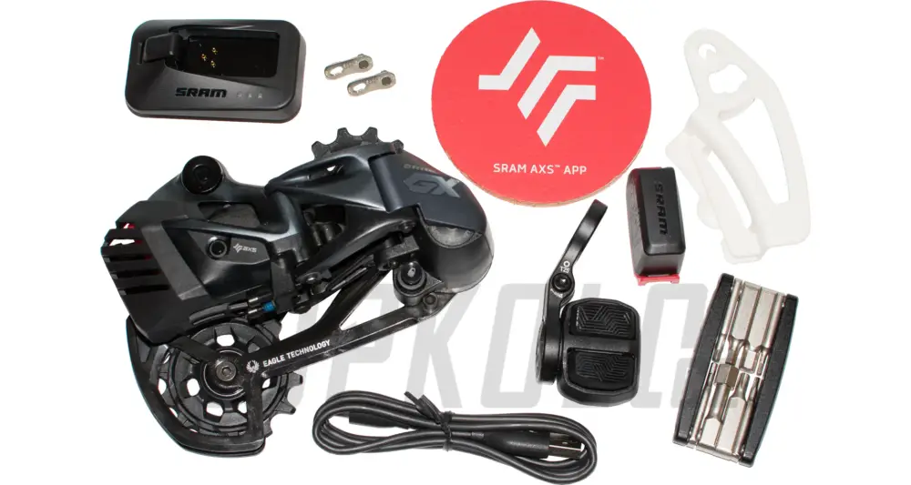 Nejprodávanější Sram GX Eagle AXS Upgrade Kit (přehazovačka s baterií, POD tlačítka, nabíječka, Chain Gap)