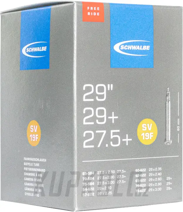 27,5+, 29" 29,5+ Duše Schwalbe SV19F 2,1-3,0 SV60mm Bezpečná Platba