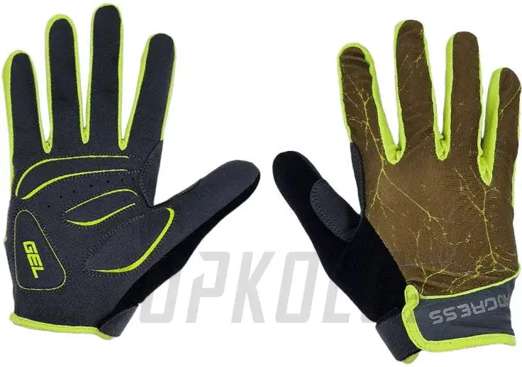 Cenový Hit Progress Armagedon Gloves cyklo rukavice, olivová/limetková