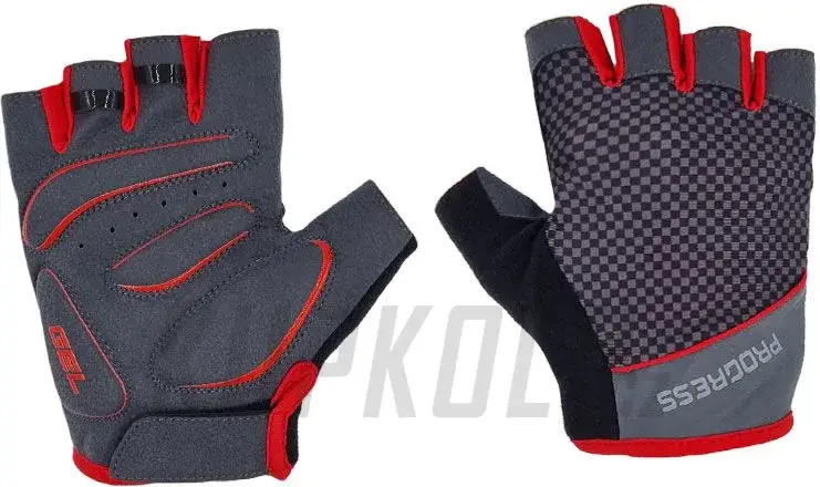 Bezpečná Platba Progress Solar Mitts cyklo rukavice, černá/červená