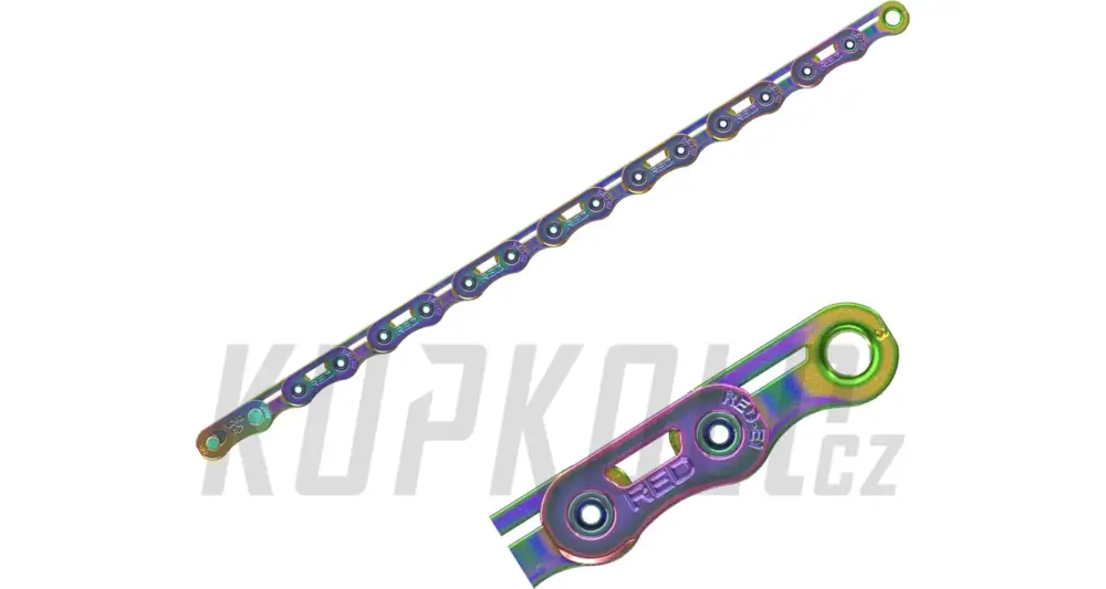 Ihned K Objednání Řetěz Sram Red E1 Flattop 126 článků w/PowerLock 12rychlostní duhový