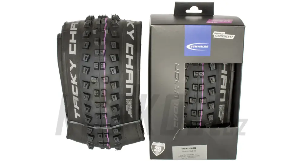 Cenově Výhodný 29" Plášť MTB Schwalbe Tacky Chan, Super Gravity Addix UltraSoft TLE