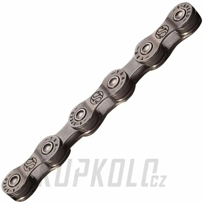 Řetěz MAX1 9 speed, 116 článků, šedý, včetně spojky Značkový
