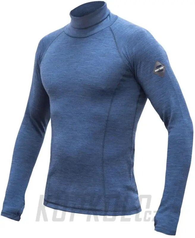 Výhodná Nabídka Sensor Merino BOLD pánské triko roll neck, dlouhý rukáv - cool blue