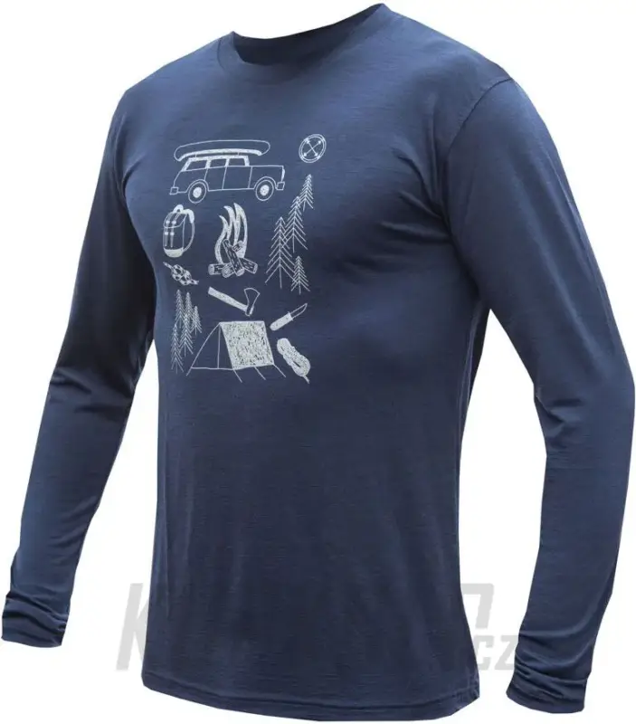 Sensor Merino Active OUTSIDE pánské triko dl.rukáv, deep blue Originální