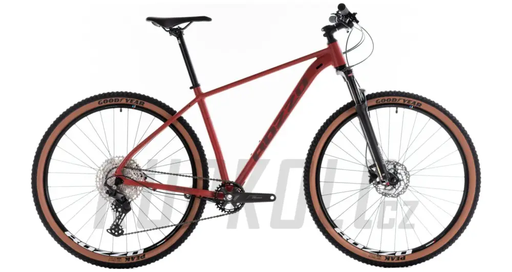 Bezpečná Platba 29" Horské kolo ROZZO BASE 50, mahagon červená/břidlicové šedá