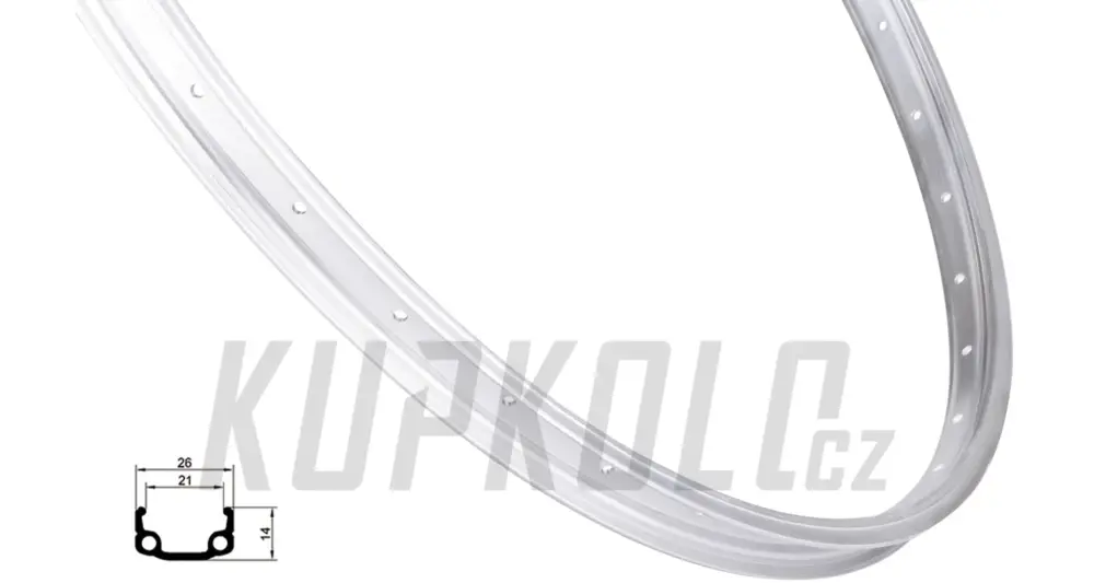 26" Ráfek Remerx RMX21 559x21, stříbrný Výhodná Nabídka