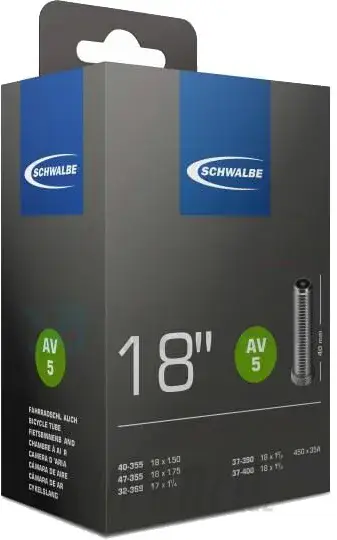 Duše Schwalbe AV5 18 x 1,25-1,75 AV Objednat Nyní