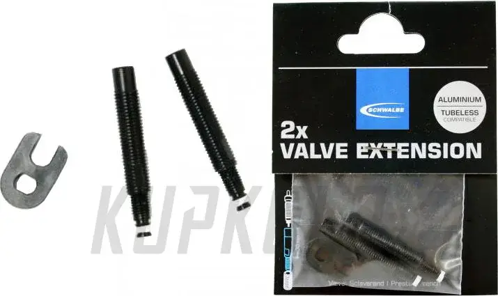 Kup Teď Nástavec Schwalbe 30 mm černý pro galuskové ventilky 2ks