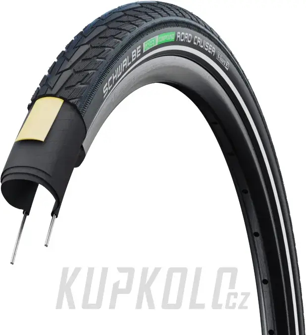 Autentický 27,5" Plášť Schwalbe Road Cruiser - drát, reflexní pruh