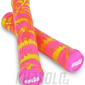 Gripy BMX ODI Hucker Flangeless Yellow/Pink Top Prodej