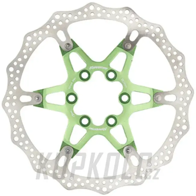 Nejlepší Cena Brzdový kotouč, 6 děr, Reverse Alloy/Steel, zelený