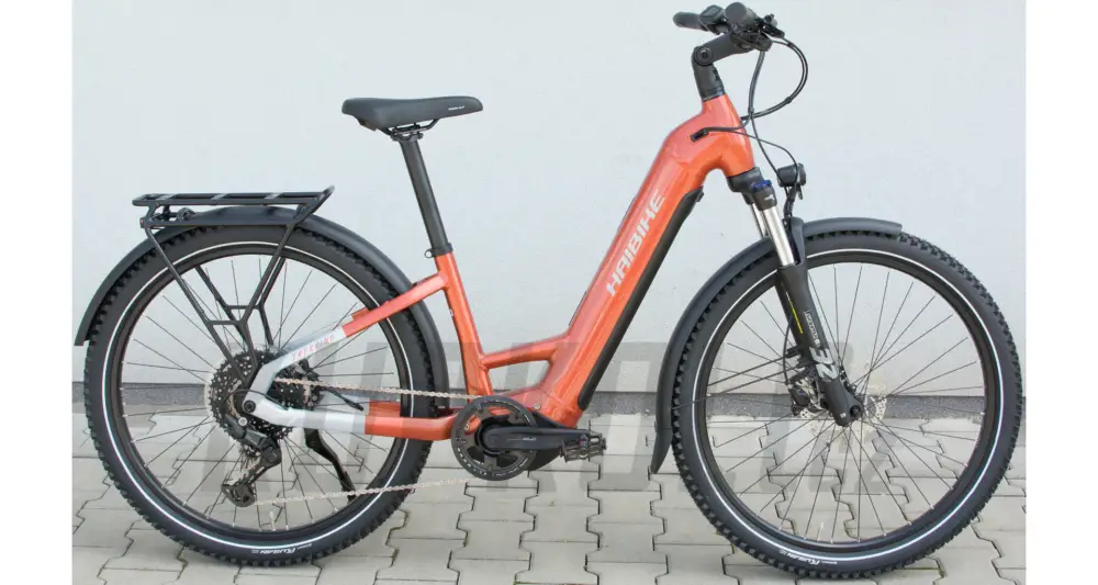 Aktuální Elektrokolo MTB 27,5" Haibike Trekking 4 Low orange/silver Yamaha PW-S2