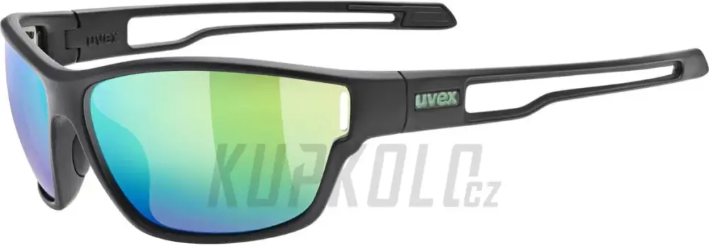 Dokud Zásoby Vydrží Brýle Uvex Sportstyle 806 Black Matt / Mirror Green