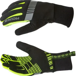 Omezená Nabídka Progress Snowsport gloves zimní běžkařské rukavice, černá/reflexní žlutá