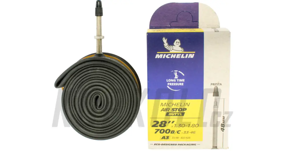 Výhodná Nabídka Duše silniční Michelin Air Stop 48 mm 700 x 33-46, galuskový ventilek