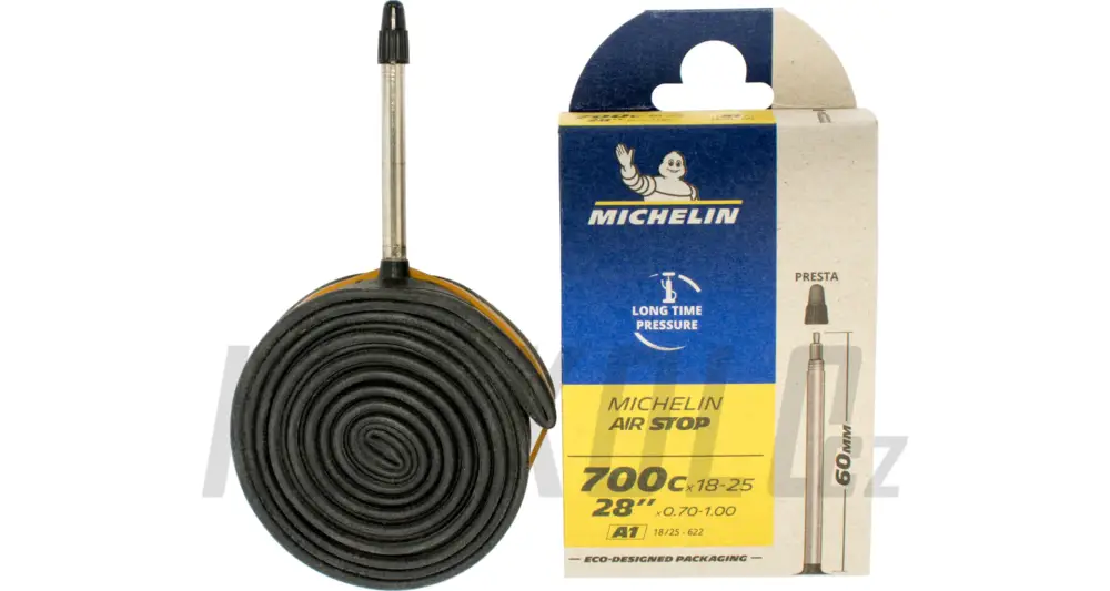 Poslední Šance Duše silniční Michelin Air Stop, 60 mm, 700 x 18-25, galuskový ventilek