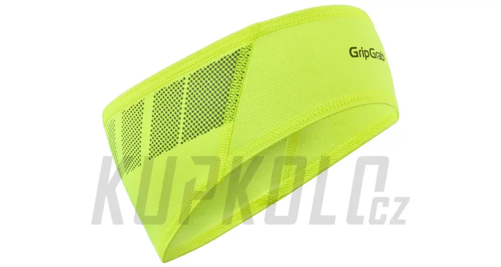 Víkendová Akce Čelenka GripGrab Thermo Windproof Winter Headband, yellow Hi-Vis