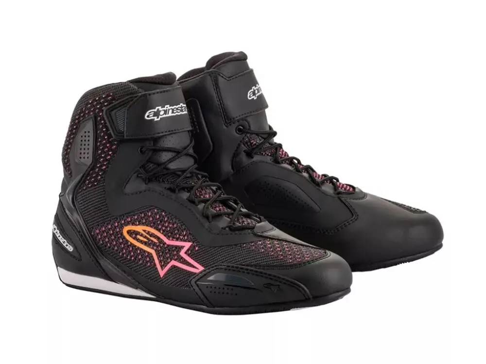 Nejlepší Volba Dámské boty na moto Alpinestars Stella Faster-3 Rideknit black/yellow/pink vel. 38