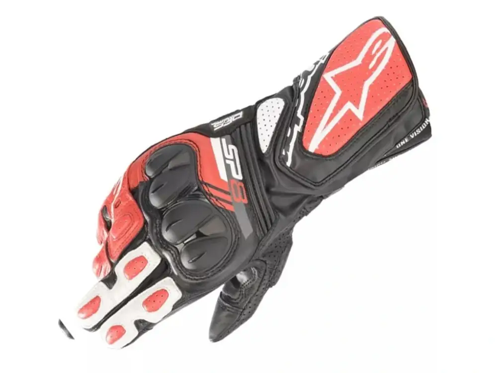 Rukavice na moto Alpinestars SP-8 V3 black/white/bright red vel. M Levný