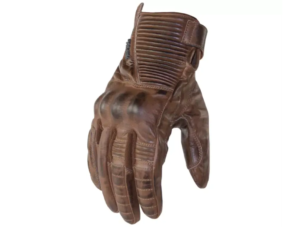 Rukavice na motorku Trilobite Café brown vel. S Hit Sezóny