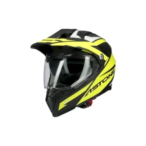 Moto přilba ASTONE CROSSMAX OURAGAN matná neonově žlutá Zlevněný