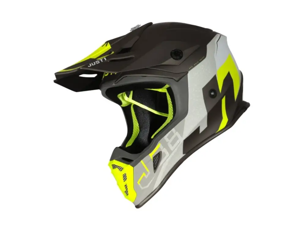 Finální Výprodej Moto přilba JUST1 J38 KORNER fluo žlutá/titanová