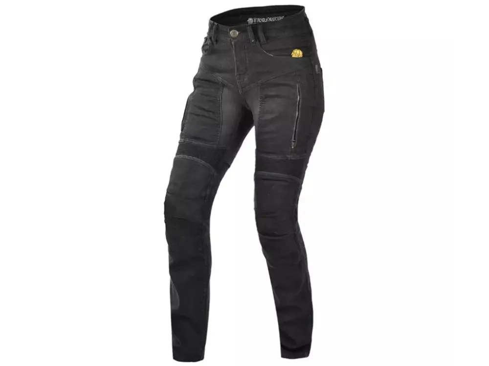 Nejprodávanější Dámské kevlarové džíny na moto Trilobite Parado slim fit black level 2 vel. 26